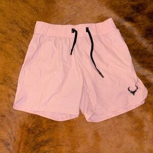 Men's Bucked up Athletic Shorts in Light Pink with Black Accents size Medium
